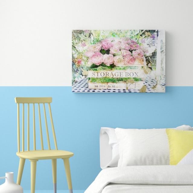 'Box of Ranunculus' Painting on Wrapped Canvas East Urban Home Size: 41 cm H x 61 cm W on Productcaster.