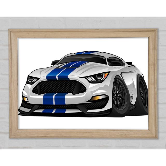 Mustang Car Beast - Einzelne Bilderrahmen Kunstdrucke Ebern Designs Größe: 29,7 cm H x 42 cm B x 1,5 cm T on Productcaster.