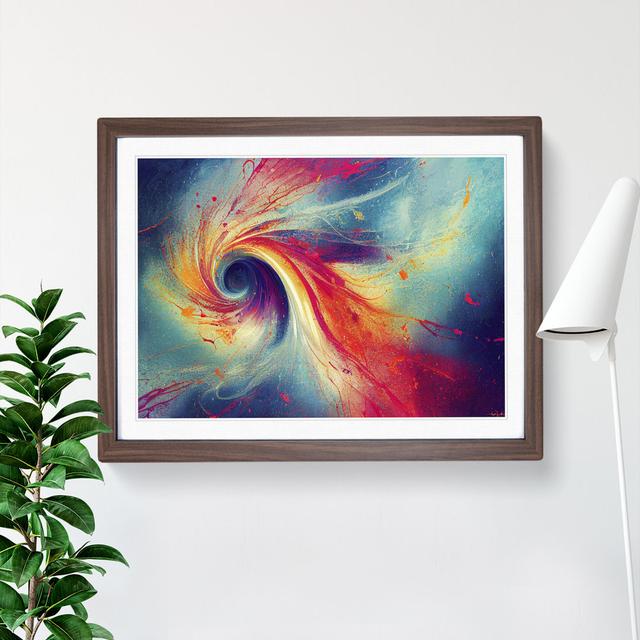 Abstract Fractal Splash Vol.1 - Single Picture Frame Print Metro Lane Size: 25cm H x 34cm W x 2cm D, Frame Colour: Walnut on Productcaster.