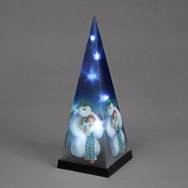 Ice White Snowman and Snowdog Pyramid Lamp The Seasonal Aisle on Productcaster.