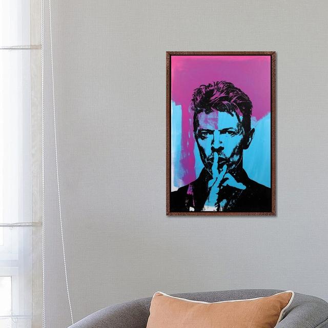 Leinwandbild - Grafikdruck „Bowie” von Dane Shue 17 Stories Größe: 101,06 cm H x 66,04 cm B x 3,81 cm T, Format: Leinwand in klassischem braunem Holzr on Productcaster.