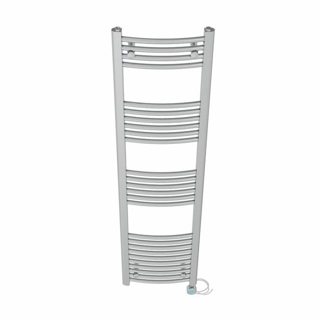 Amyleigh Curved Towel Rail Heated Towel Rails Latitude Run Size: 160cm H x 40cm W x 4.5cm D, Finish: Chrome on Productcaster.