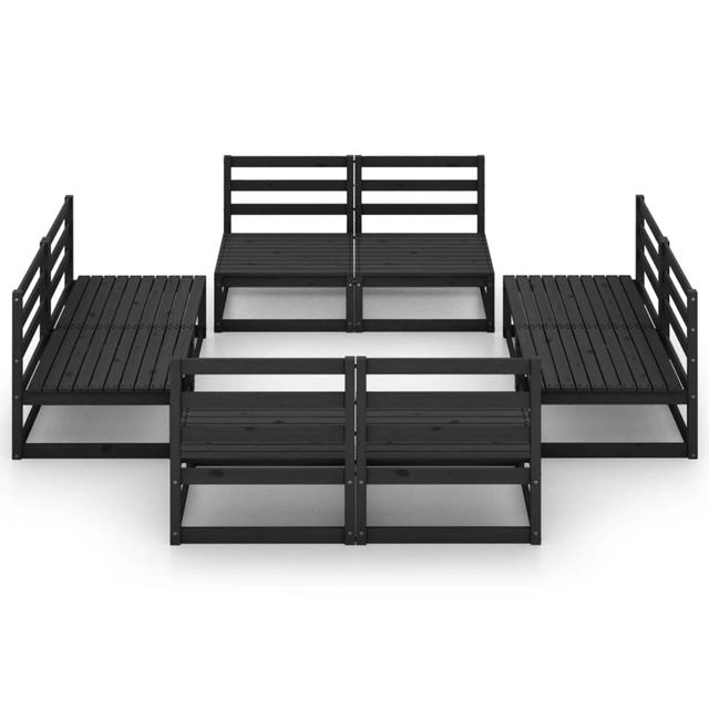 Dymon 8 - Person Garden Lounge Set Ebern Designs Colour (Frame): Black on Productcaster.