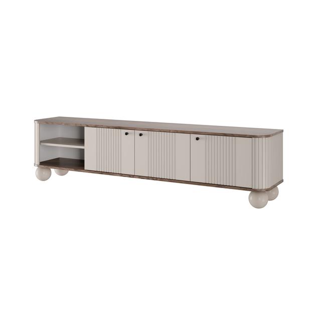 Dayzee TV Stand for TVs up to 55" Ivy Bronx Colour: Cashmere/Nut/Black on Productcaster.