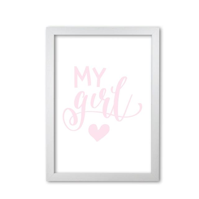 My Girl - Print East Urban Home Format: White Grain Frame, Size: 60 cm H x 42 cm W x 5 cm D on Productcaster.