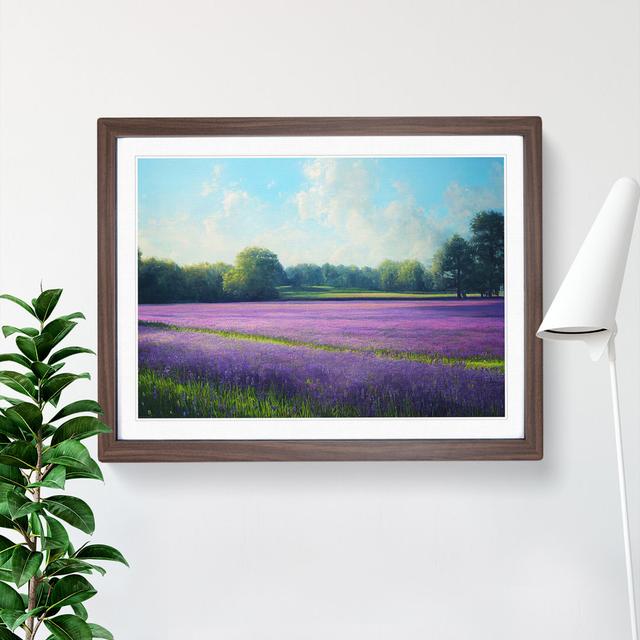 Head Turning Bluebell Field - Picture Frame Graphic Art Lily Manor Size: 34cm H x 46cm W, Frame Colour: Brown on Productcaster.