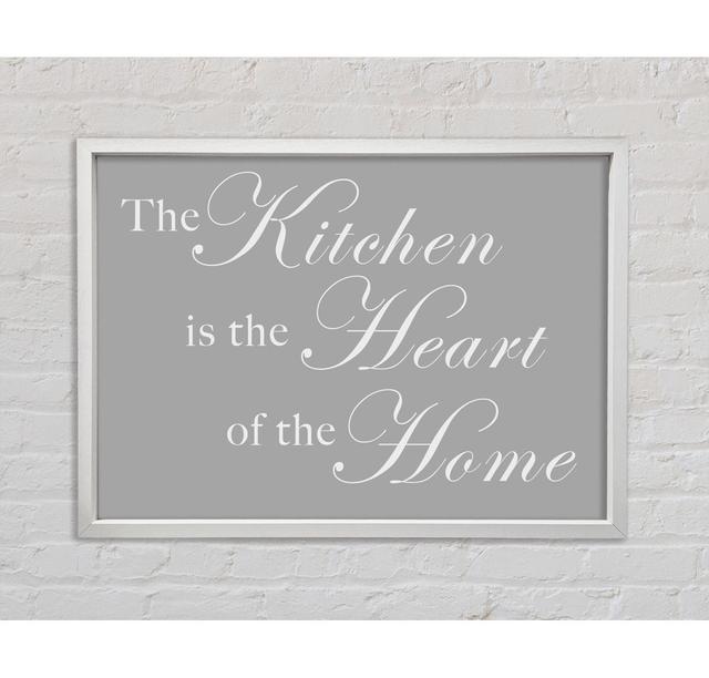 Kitchen Quote The Kitchen Is The Heart Of The Home Lilac - Single Picture Frame Art Prints on Canvas Bright Star Size: 100cm H x 141.4cm W x 3.3cm D, on Productcaster.