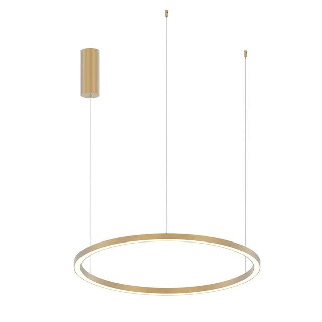 Kinetic 1-Light Single LED Pendant Ivy Bronx Finish: Golden, Base Finish: Golden, Size: 150Cm H x 120Cm W x 120Cm D on Productcaster.