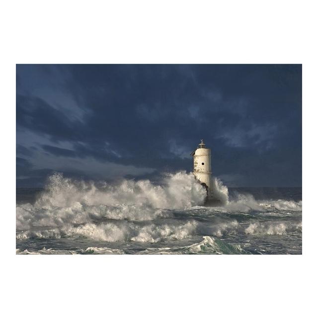 Seidenmatte Fototapete Lighthouse on Sardinia East Urban Home Größe: 3,36 x 225 cm, Materialqualität: Premium (150 g/m²) on Productcaster.