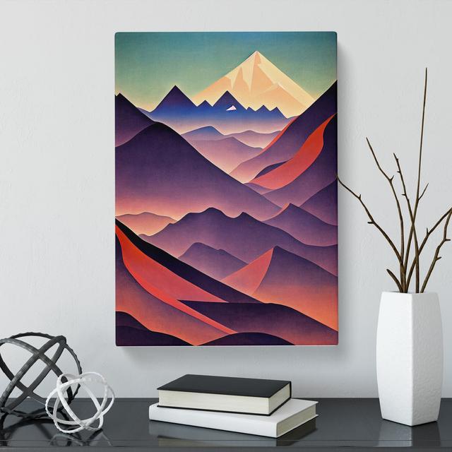 CAN-V0523-1569X Mountain Deco Vol.4 - Wrapped Canvas Print Alpen Home Size: 76cm H x 50cm W x 3cm D on Productcaster.