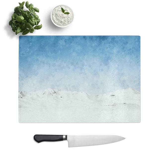 Snowy Mountains in Austria Chopping Board East Urban Home Size: 0.4cm H x 20cm W x 28.5cm L on Productcaster.