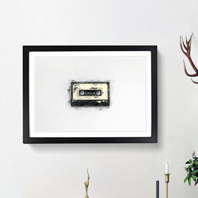 Retro Style Cassette Tape in Abstract - Picture Frame Graphic Art Print East Urban Home Frame Option: Black Framed, Size: 48cm H x 65cm W x 2cm D on Productcaster.