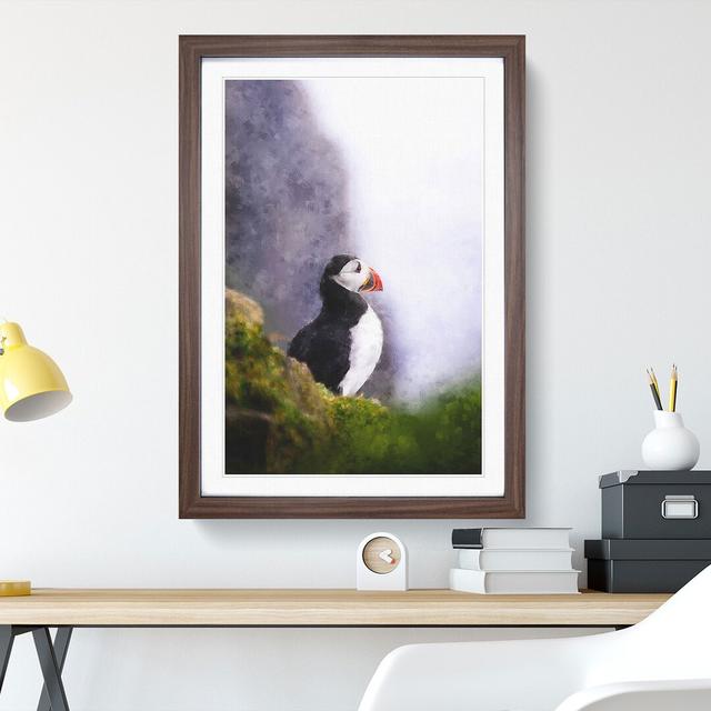 Atlantic Puffin Birds Vol.7 - Picture Frame Graphic Art East Urban Home Size: 48cm H x 36cm W x 2cm D, Frame Option: Walnut Framed on Productcaster.