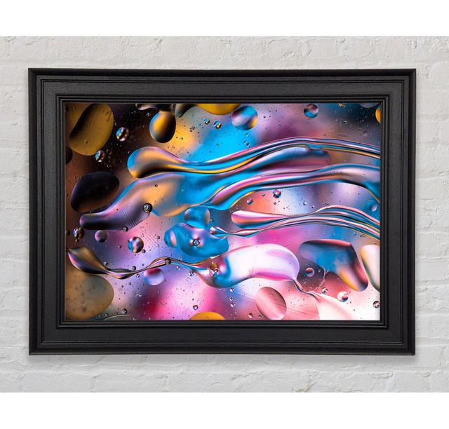 Colour Through The Water Droplets Framed Print Ivy Bronx Size: 59.7cm H x 84.1cm W x 8cm D on Productcaster.