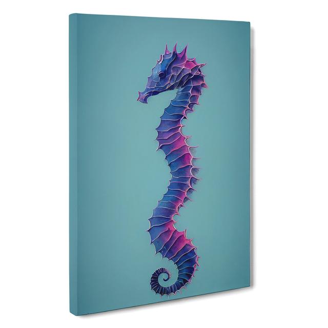 Seahorse In Colour No.1 House of Hampton Size: 76cm H x 50cm W x 3cm D on Productcaster.