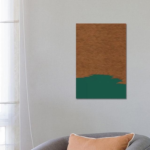 Copper And Green Abstract by Orara Studio - Wrapped Canvas Gallery-Wrapped Canvas Giclée Metro Lane Size: 66.04cm H x 45.72cm W x 1.91cm D on Productcaster.