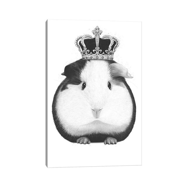 Guinea Pig King by Valeriya Korenkova - Wrapped Canvas Painting Happy Larry Size: 101.6cm H x 66.04cm W x 3.81cm D on Productcaster.