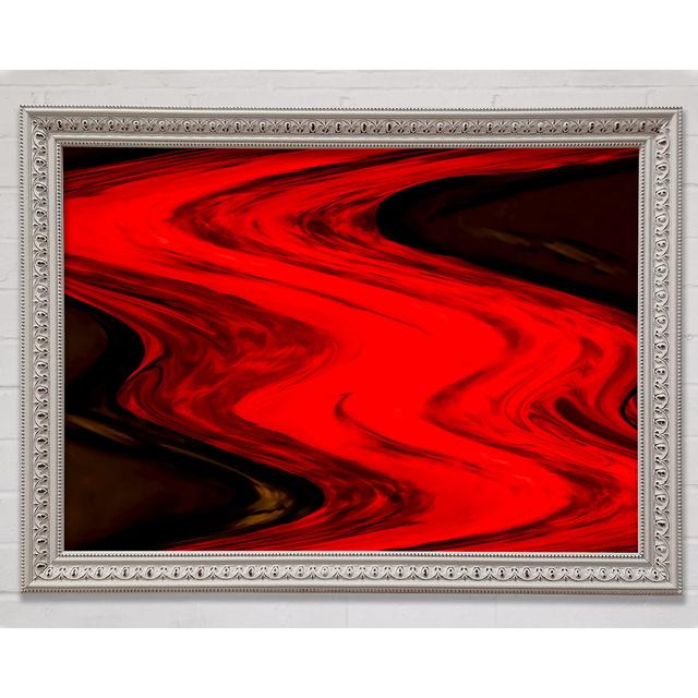 Red Lava River - Single Picture Frame Art Prints Bright Star Size: 29.7cm H x 42cm W x 3cm D on Productcaster.