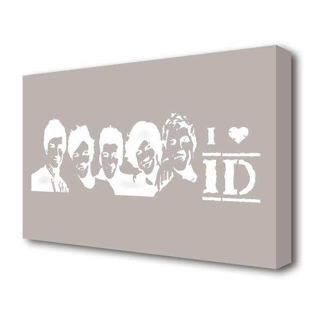 I Love 1 Direction - Wrapped Canvas Typography Print East Urban Home Size: 35.6 cm H x 50.8 cm W x 4.4 cm D on Productcaster.