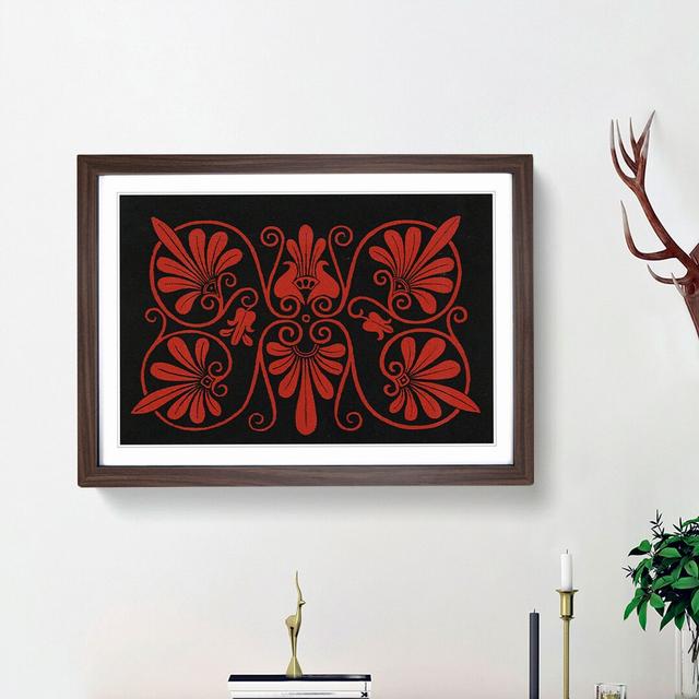 An Antique Illustration In Red And Black by Owen Jones - Single Picture Frame Print East Urban Home Size: 24cm H x 33cm W x 2cm D, Frame Option: Walnu on Productcaster.