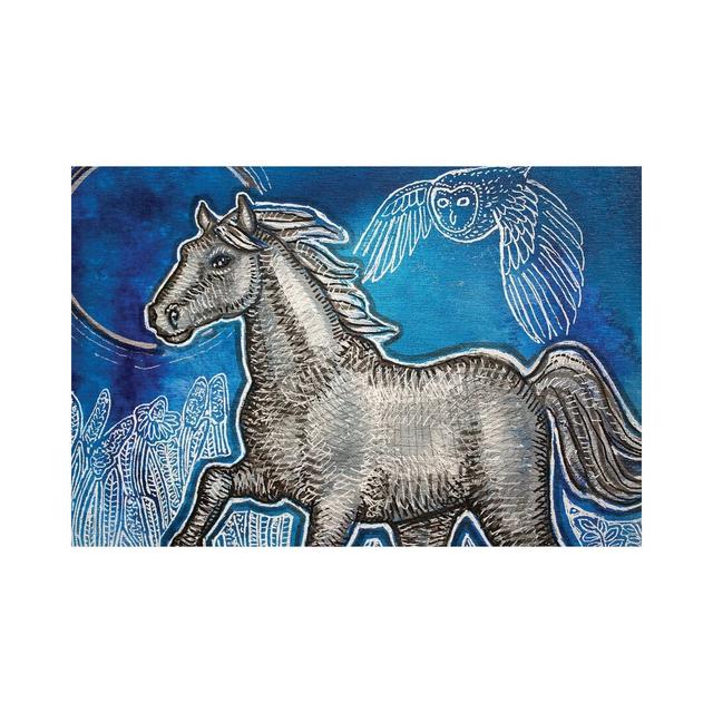 Blue Skies For A Silver Horse by Lynnette Shelley - Wrapped Canvas Gallery-Wrapped Canvas Giclée ClassicLiving Size: 30.48cm H x 45.72cm W x 1.91cm D on Productcaster.