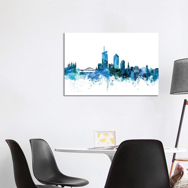 Lyon, France Skyline by Michael Tompsett - Wrapped Canvas Gallery-Wrapped Canvas Giclée Latitude Run Size: 66.04cm H x 101.6cm W x 1.91cm D on Productcaster.