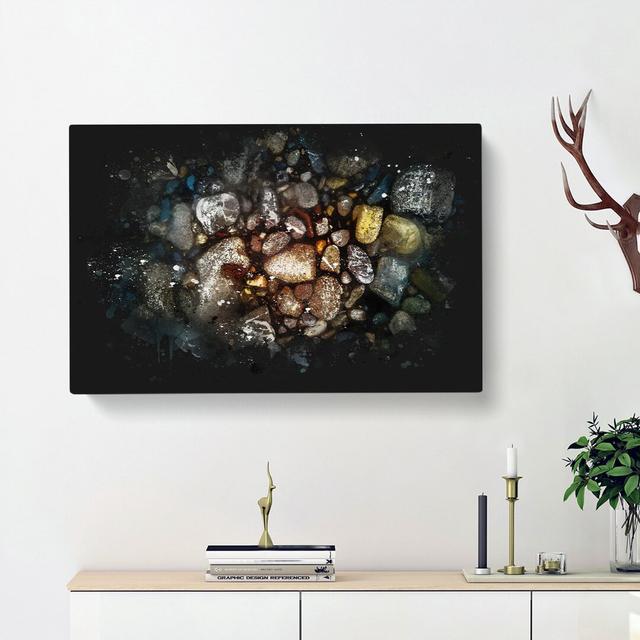 Rocks - Wrapped Canvas Painting Print East Urban Home Size: 40cm H x 60cm W x 3cm D on Productcaster.