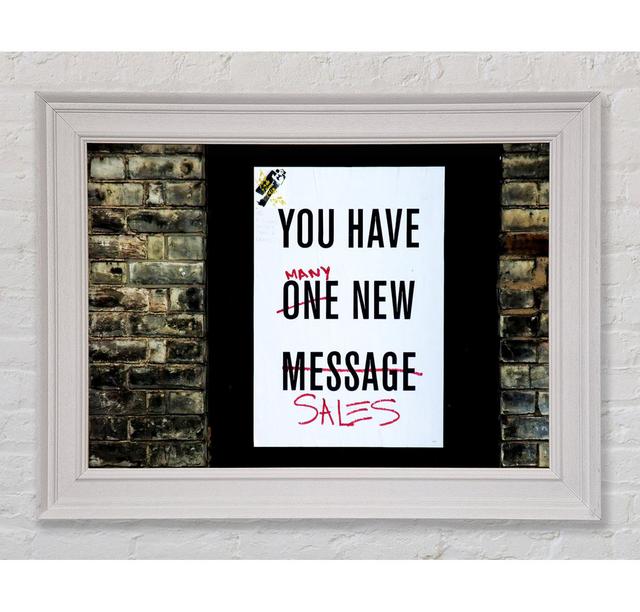 You Have Many New Sales Framed Print Wall Art Happy Larry Size: 30cm H x 42cm W x 10cm D, Format: White Framed Paper on Productcaster.