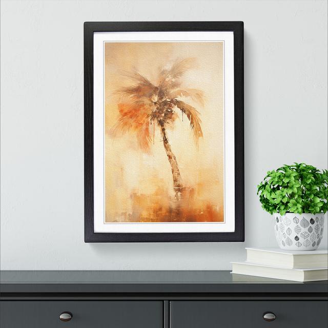 Palm Tree Gestural No.3 - Single Picture Frame Print on Wood 17 Stories Size: 64cm H x 46cm W x 2cm D, Format: Black Framed on Productcaster.