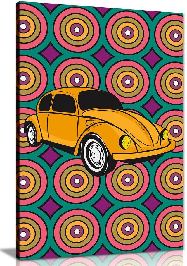 VW Beetle - Wrapped Canvas Print Rosalind Wheeler Size: 31cm H x 20cm W on Productcaster.