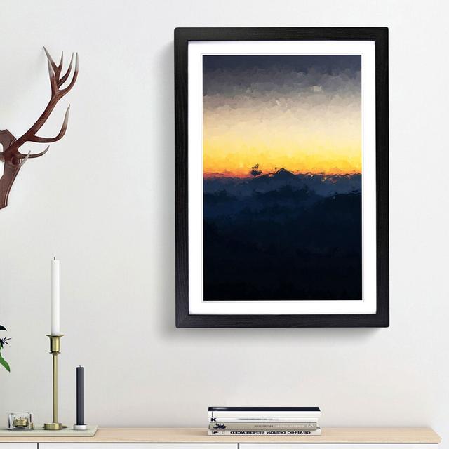 Mountain Sunrise in Italy in Abstract - Picture Frame Graphic Art Print East Urban Home Frame Option: Black Framed, Size: 48cm H x 36cm W x 2cm D on Productcaster.