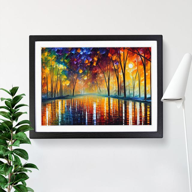 River by the Trees Vol.2 Abstract - Picture Frame Graphic Art Marlow Home Co. Frame Colour: Black Framed, Size: 25cm H x 34cm W x 2cm D on Productcaster.