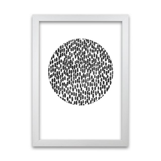 Mid Century Dots Circle Original - Print Norden Home Size: 59cm H x 42cm W x 3cm D, Frame Option: White Frame on Productcaster.