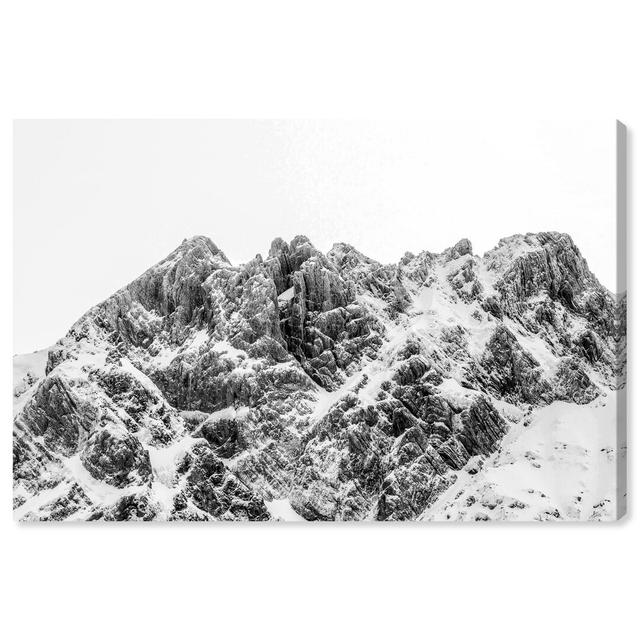 Mountain Ridge Black And White - Wrapped Canvas Print East Urban Home Size: 40.6 cm H x 61 cm W on Productcaster.