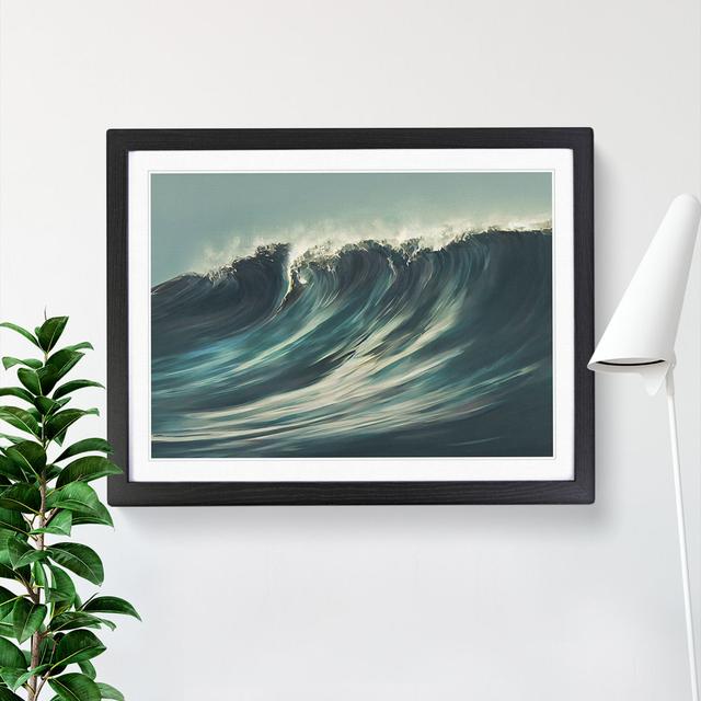 Intense Ocean Wave - Single Picture Frame Print Alpen Home Size: 34cm H x 46cm W x 2cm D, Frame Colour: Black Framed on Productcaster.