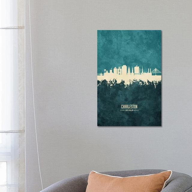 Charleston South Carolina Skyline by Michael Tompsett - Wrapped Canvas Painting Latitude Run Size: 66.04cm H x 45.72cm W x 1.91cm D on Productcaster.