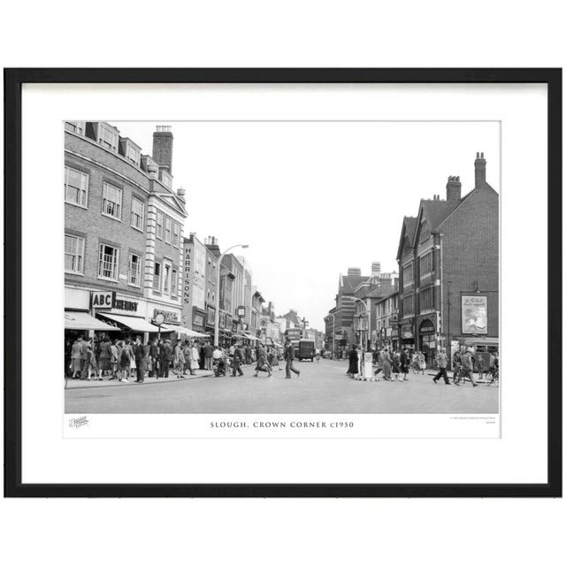 'Slough, Crown Corner C1950' by Francis Frith - Picture Frame Photograph Print on Paper The Francis Frith Collection Size: 45cm H x 60cm W x 2.3cm D on Productcaster.