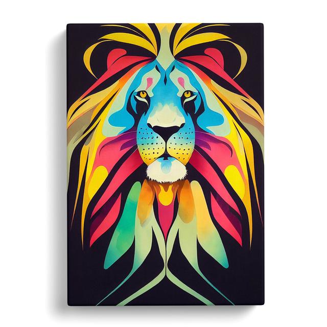 Lion Marbling - Wrapped Canvas Graphic Art Latitude Vive Size: 50cm H x 35cm W x 3cm D, Matte Colour: No Matte, Frame Option: Wrapped Canvas on Productcaster.