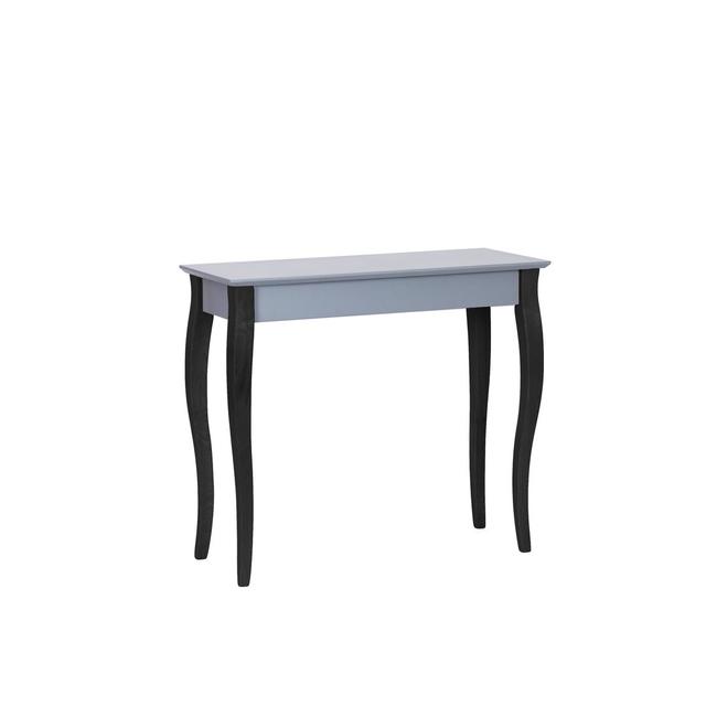 Adreanna Console Table Hashtag Home Table Top Colour: Dark Grey, Table Base Colour: Black, Size: 74 H x 85 W x 35 D cm on Productcaster.