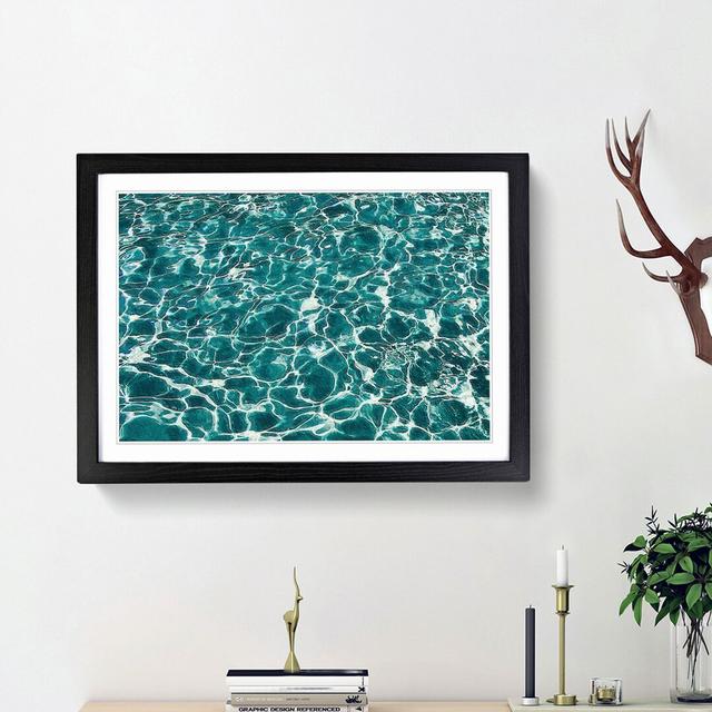 The Oceans Surface in Green - Picture Frame Graphic Art Print East Urban Home Frame Option: Black Framed, Size: 27cm H x 36cm W x 2cm D on Productcaster.