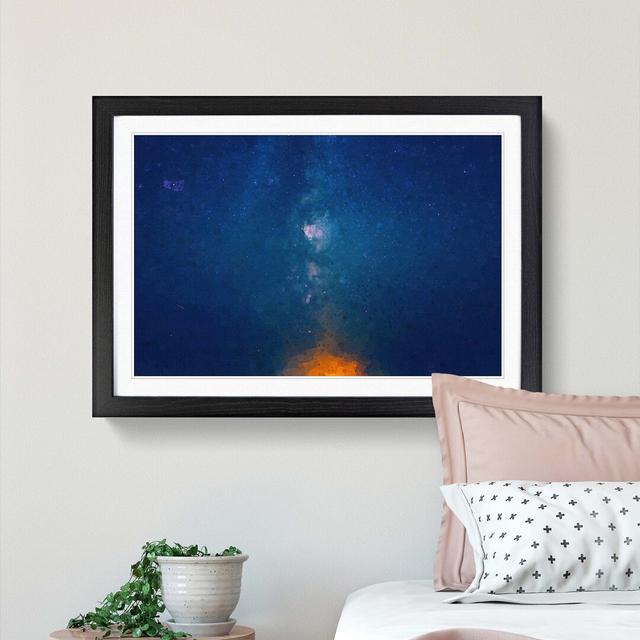 The Stars at Night in Abstract - Picture Frame Graphic Art Print East Urban Home Size: 40cm H x 60cm W x 2cm D, Frame Option: Black on Productcaster.