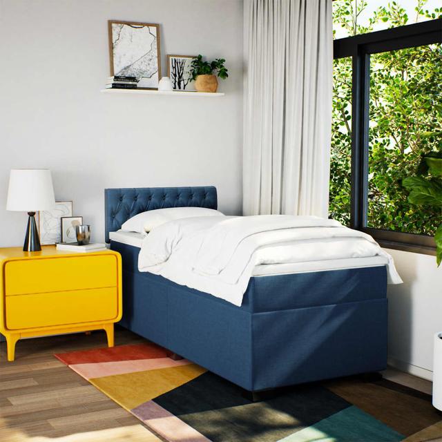 Boxspringbett Recil 17 Stories Farbe: Blau on Productcaster.