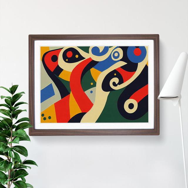 XH1022-9508X Unsurpassed Modern Abstract Art - Single Picture Frame Print Metro Lane Size: 34cm H x 46cm W x 2cm D, Frame Colour: Walnut on Productcaster.