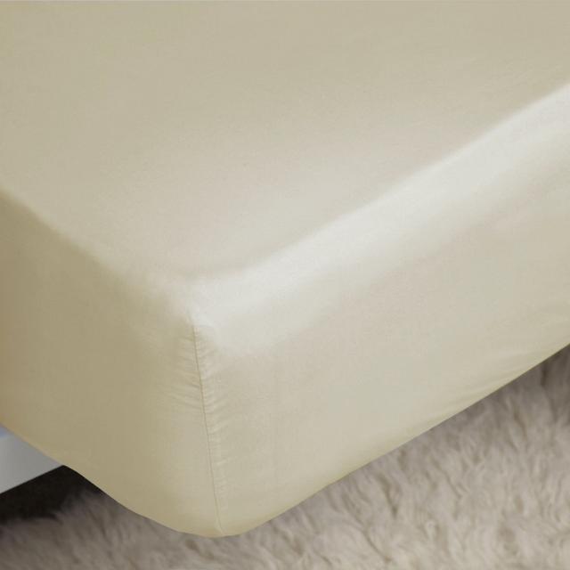 UTBM173 100% Cotton Fitted Sheet Pertemba Size: European Kingsize (160 x 200cm), Colour: Tan on Productcaster.