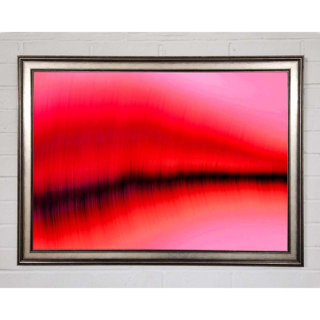 Pink Sound Wave - Single Picture Frame Art Prints Ivy Bronx Size: 59.7cm H x 84.1cm W x 10cm D, Format: White Framed Paper on Productcaster.