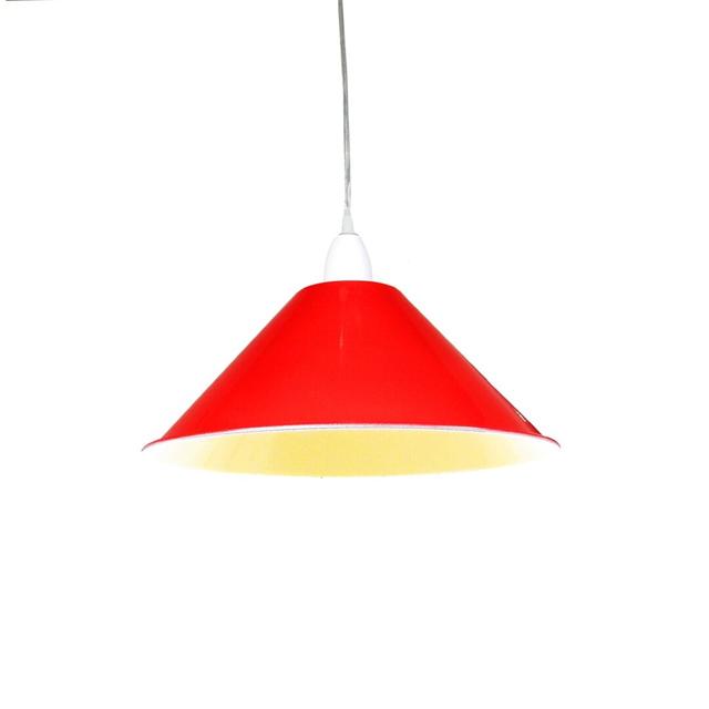 Neptune 15cm H x 25cm W Metal Empire Pendant Shade ( Screw On ) Ebern Designs Colour: Red on Productcaster.