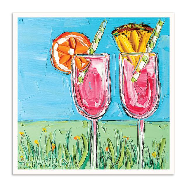 Garden Fizz by Rosalind Wheeler - Painting on Canvas Rosalind Wheeler Format: Paper, Size: 61cm H x 61cm W on Productcaster.