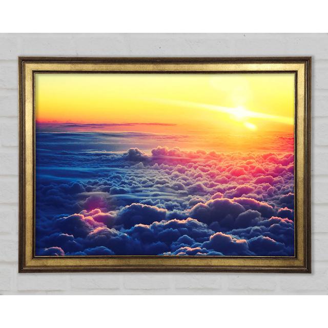 Sunrise Above The Clouds - Single Picture Frame Art Prints Ebern Designs Size: 42cm H x 59.7cm W x 1.5cm D on Productcaster.