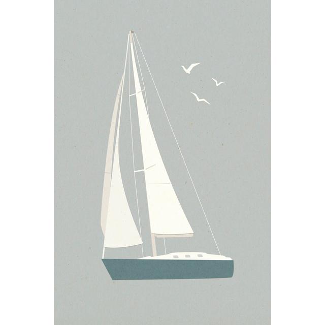 Sailboat Shapes II by Victoria Barnes - Wrapped Canvas Graphic Art Longshore Tides Size: 91cm H x 61cm W x 3.8cm D on Productcaster.