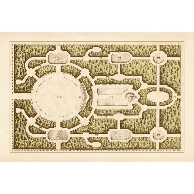 Garden Maze I by J.F. Blondel - Wrapped Canvas Print Rosalind Wheeler Size: 76cm H x 51cm W on Productcaster.